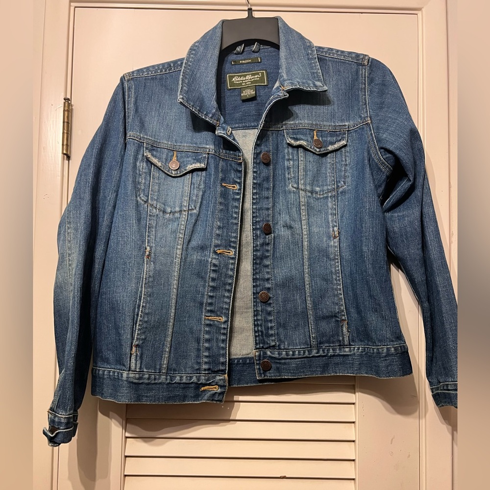 Eddie Bauer Womens  Vintage Blue Stretch Jacket sz Large